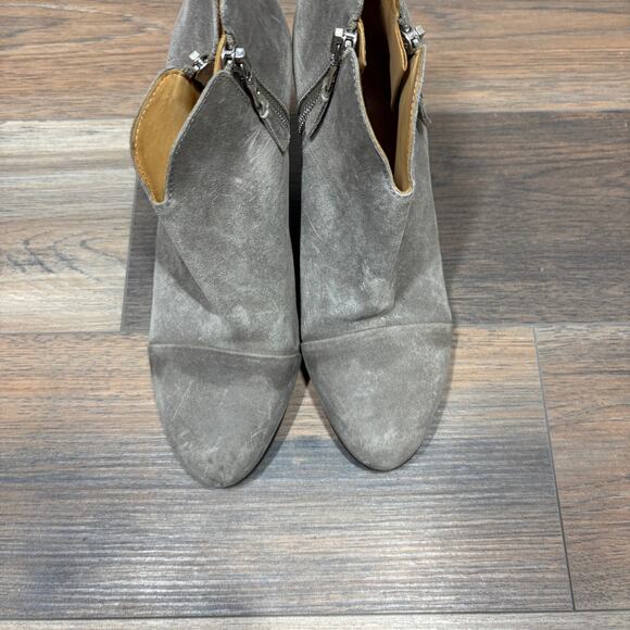 Rag & Bone Womens Size 39.5/US 9 Margot Suede Bootie Gray Heeled Almond Toe - Picture 2 of 11